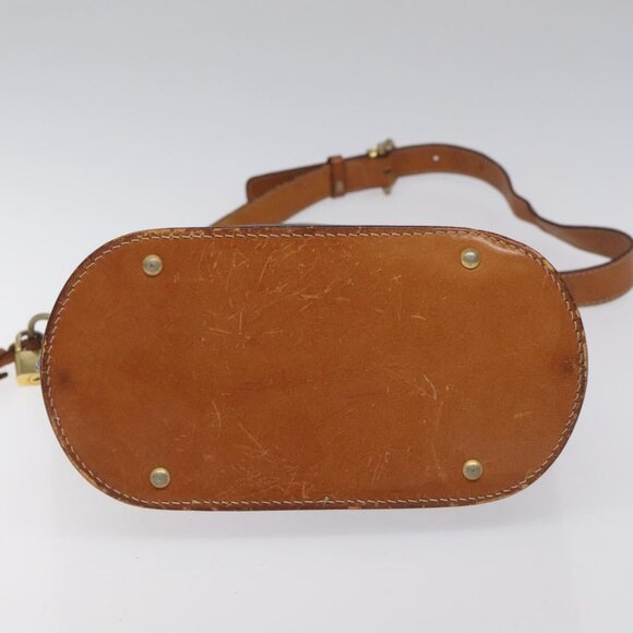 CELINE Macadam Canvas Shoulder Bag PVC Leather Brown Gold Auth BD091 - Picture 6 of 16